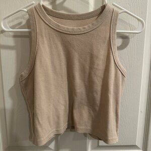 Tan Basic Crop Top